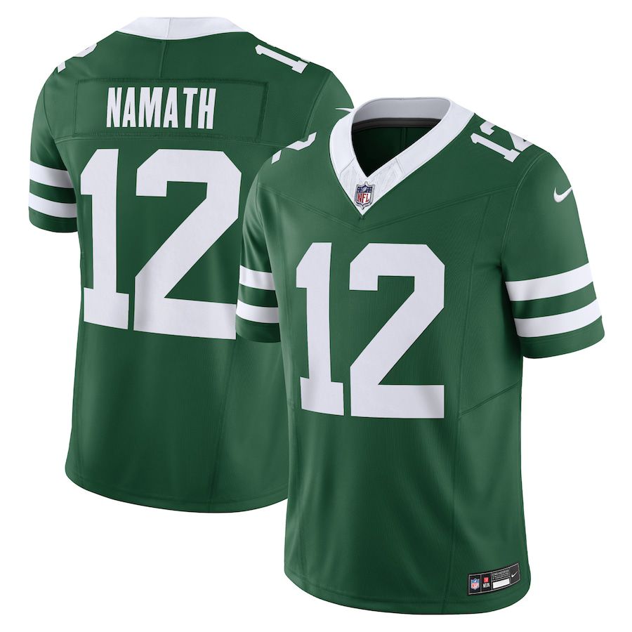 Men New York Jets #12 Joe Namath Nike Legacy Green Vapor F.U.S.E. Limited NFL Jersey->->NFL Jersey